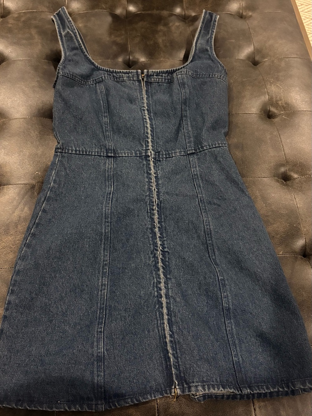 Denim Tank Dress in Dark Blue